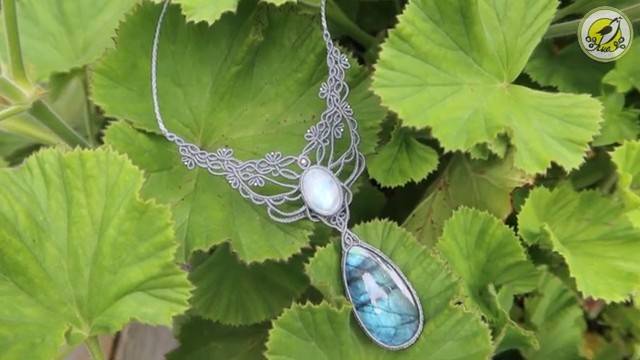 Macrame by Afeng： 2021-40｜Macrame Tutorial｜Macrame Necklace｜Moonlight Fairy｜编绳｜DIY｜ смотреть онлайн