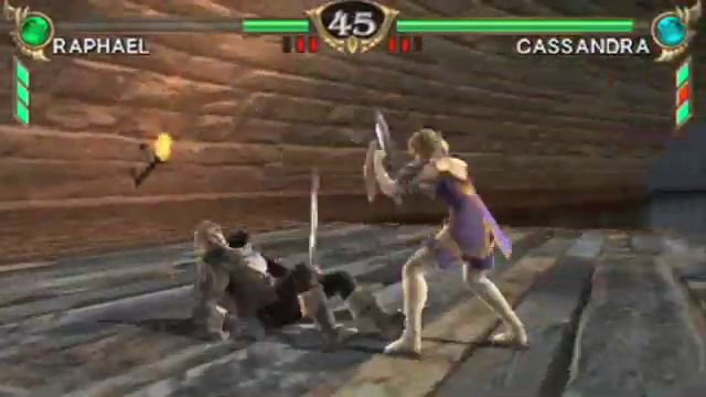 Soul Calibur Broken Destiny Gameplay : Raphael vs Cassandra смотреть онлайн