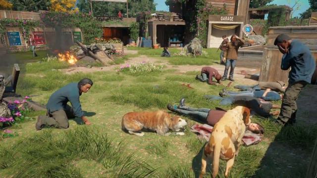Far Cry New Dawn - Timber the Akita laying down смотреть онлайн