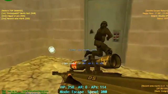 CS 1.6 Zombie Escape | Reborn server | NexonX | смотреть онлайн