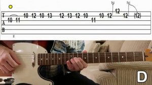 Classic Country Guitar Solo in A (tab)