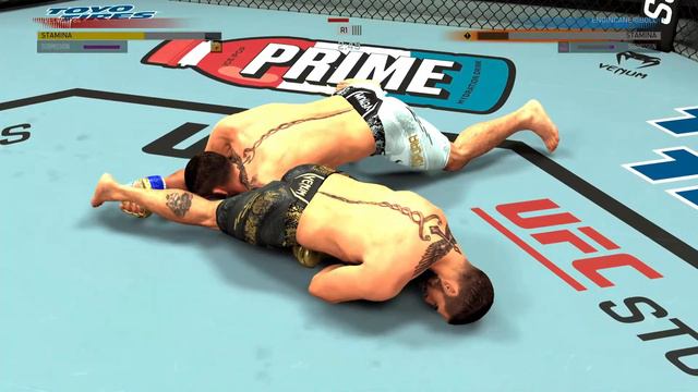 игра на пс5, UFC5, соперник решил, что он борец))
