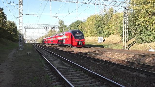 Эл.-поезд ЭШ2-002 "Евразия" (ТЧ-50) приг. поезд "Аэроэкспресс" №7145 Москва - а/п Домодедово.