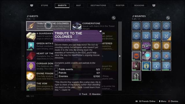 Destiny 2: Season Of Dawn | TRIBUTE TO THE COLONIES! | Full Quest Line (Saint-14) смотреть онлайн