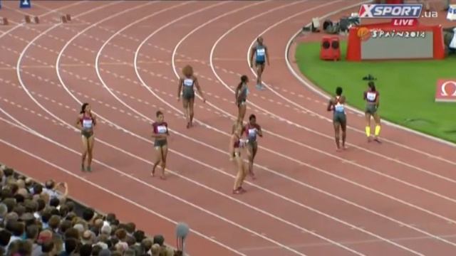 Бриллиантовая лига. Цюрих-2014. Вероника Кэмпбелл-Браун 11.04 (Women's 100m) смотреть онлайн