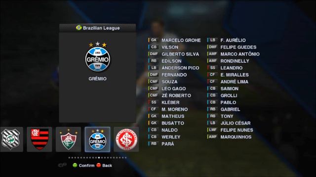 PES2013 Brazil Team Lineup смотреть онлайн