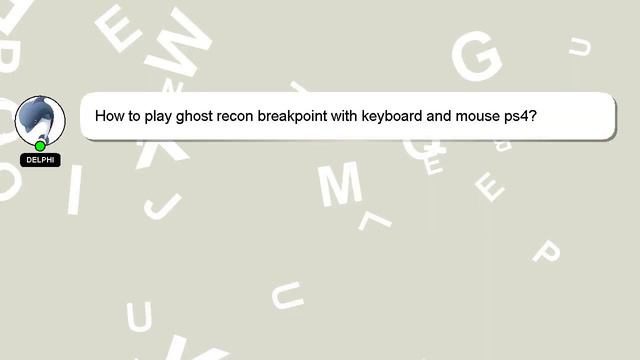How to play ghost recon breakpoint with keyboard and mouse ps4? смотреть онлайн