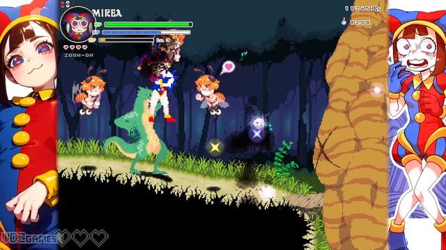 Pomni Falls In Echidna Wars Dx World - Stage 2 - Pomni From The Amazing Digital Circus Skin