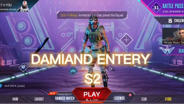 Apex Legends Mobile Daimand Entery S2 смотреть онлайн