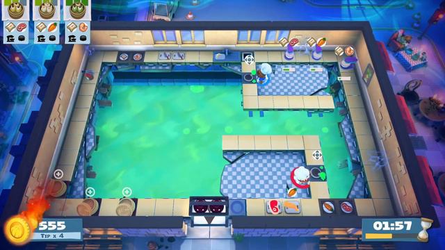 Overcooked 2. Kevin 2 (Night Of The Hangry Horde). 4 Stars.