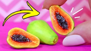Мини папайя. Идеи еды для кукол своими руками DIY мастер класс Анна Оськина