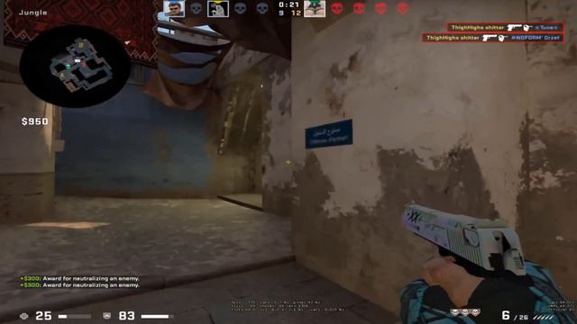 CS GO 1 vs 5 Deagle смотреть онлайн