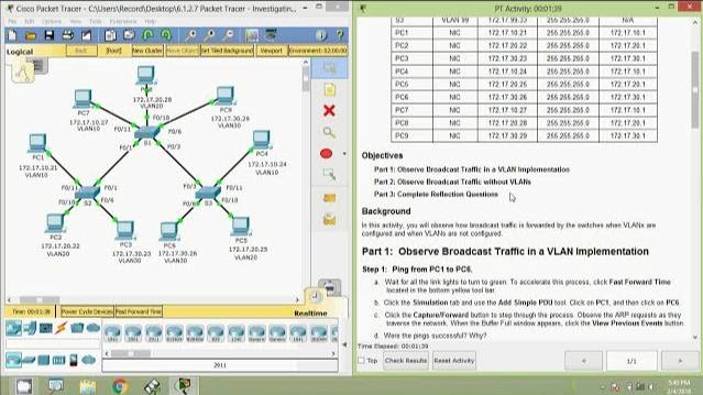6.1.2.7 Packet Tracer - Investigating a VLAN Implementation смотреть онлайн