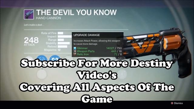 Destiny Legendary Hand Cannon ''The Devil You Know'' смотреть онлайн