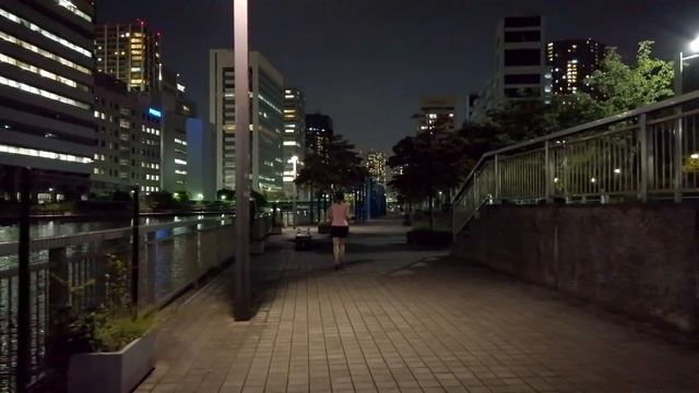 Japan walk Tennozu Isle to Shinagawa Night Walking Tour - Tokyo Japan [4K_Binaural] смотреть онлайн