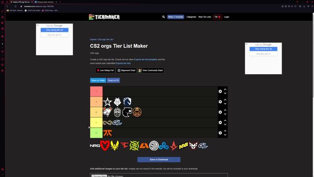 CS2 TEAMS TIER LIST смотреть онлайн