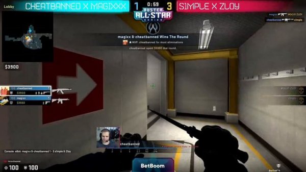 S1MPLE В ФИНАЛЕ ТУРНИРА БУСТЕРА 2Х2! Team S1mple vs Team Magixx | BUSTER ALL STARS 2X2 (CS:GO)