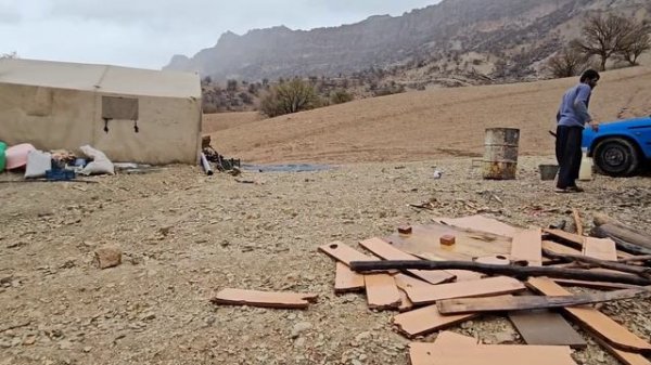 Rising Above the Waters: A Nomadic Family's Struggle and Resilience Against Flood👨👩👧👦🌊