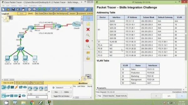6.4.1.2 Packet Tracer - Skills Integration Challenge
