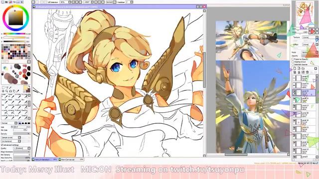 [Overwatch Speedpaint] ☆ Mercy смотреть онлайн