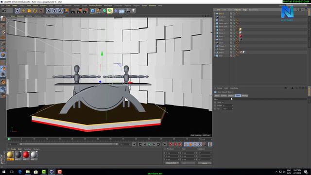 Cinema 4d Tut : How to make virtual studio set Part 2 (Eng sub) смотреть онлайн