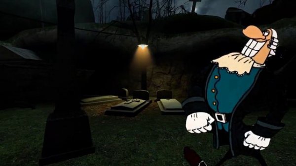 Dr. Livesey walking through Half-Life 2