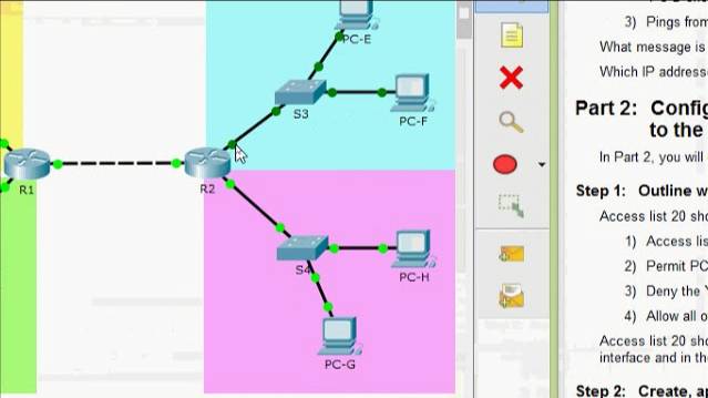 4.1.3.5 Packet Tracer - Configure Standard IPv4 ACLs смотреть онлайн