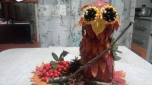 Сова из природного материала Мастер класс