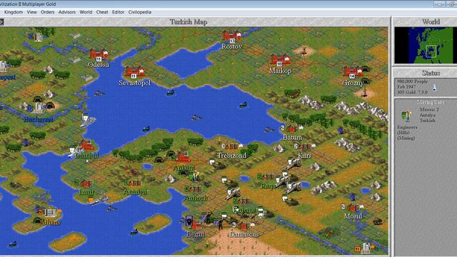 Civilization 2 WW2 scenario. Turks. Deity. Very very hard смотреть онлайн