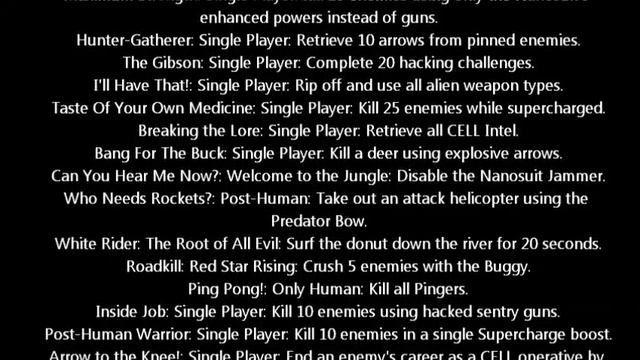 Crysis 3 Guide - All Achievements смотреть онлайн