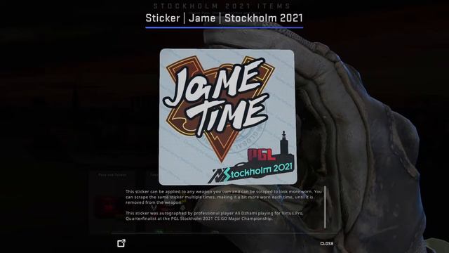 CSGO Sticker Jame Stockholm 2021 Finalists Autograph Capsule смотреть онлайн