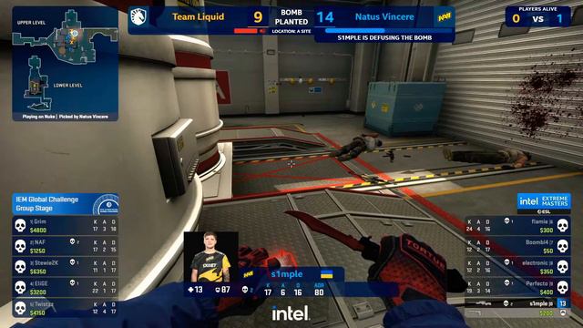 S1mple Insane 1v2 AWP(No Scope) || Navi vs Team Liquid || ESL CS:GO смотреть онлайн