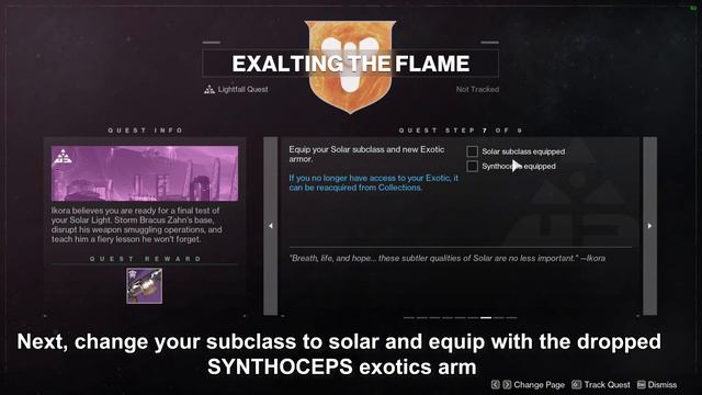 Destiny 2: Season Of the Deep- " Exalting The Flame " Quest смотреть онлайн