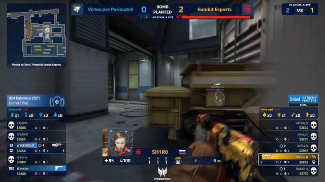 YEKINDAR FAMAS ACE vs. GAMBIT @TRAIN | GF IEM Katowice 2021 смотреть онлайн