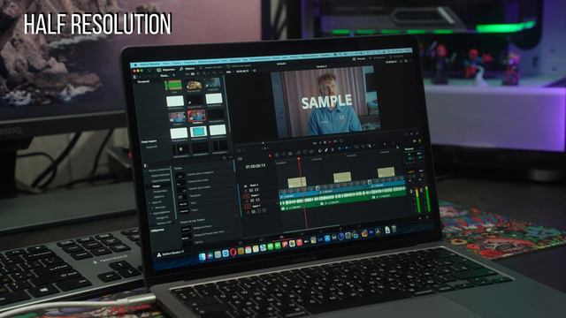 Macbook AIR M1 против ПК в Davinci Resolve смотреть онлайн