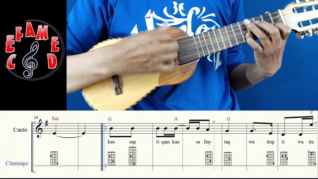 "Caripuyo Torrecita" Bonny A. Terán/ Tutorial Charango (Temple diablo Em) PARTITURA Pdf смотреть онлайн