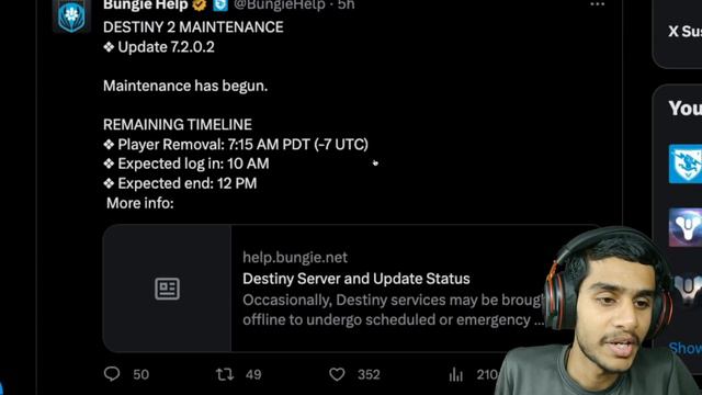 Destiny 2 Update Not Working? Let's Talk about Destiny Server Status and Maintenance смотреть онлайн