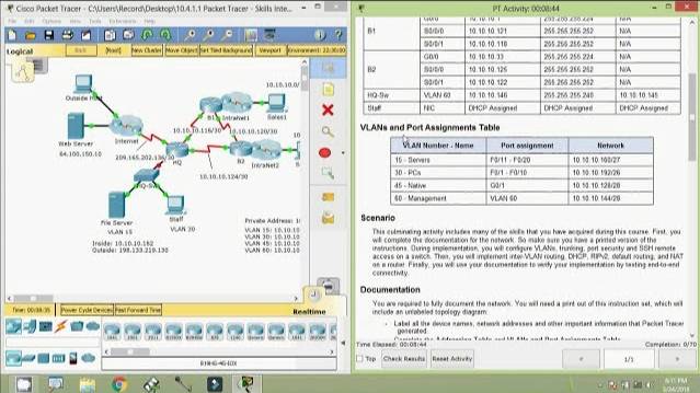 10.4.1.1 Packet Tracer - Skills Integration Challenge смотреть онлайн