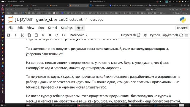 Даю крутой гайд, как устроится в сбер или другой банк программистом Питон. смотреть онлайн