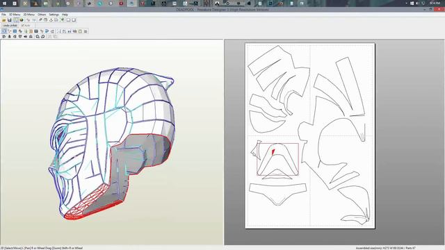Deadpool pepakura cardboard mask/helmet DIY tutorial смотреть онлайн