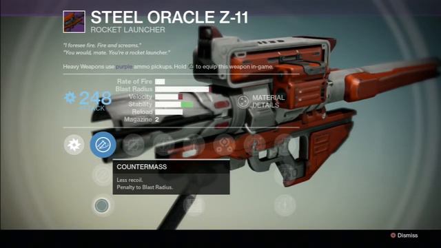 Destiny Legendary Weapon Steel Oracle Z 11 Rocket Launcher KG смотреть онлайн
