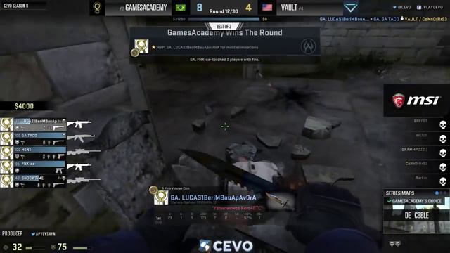 GamesAcademy vs VAULT Game 1 (CEVO-M CS:GO Season 8) - Helium & Misled смотреть онлайн