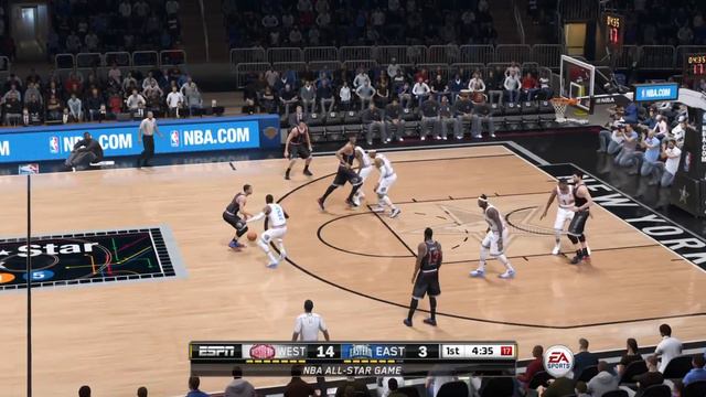 NBA LIVE 15 All-Star Game 2015 - East All-Stars vs West All-Stars - 1st Qrt PS4 - HD смотреть онлайн