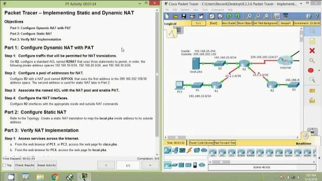 9.2.3.6 Packet Tracer - Implementing Static and Dynamic NAT смотреть онлайн
