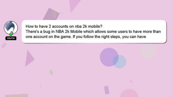 How to have 2 accounts on nba 2k mobile?