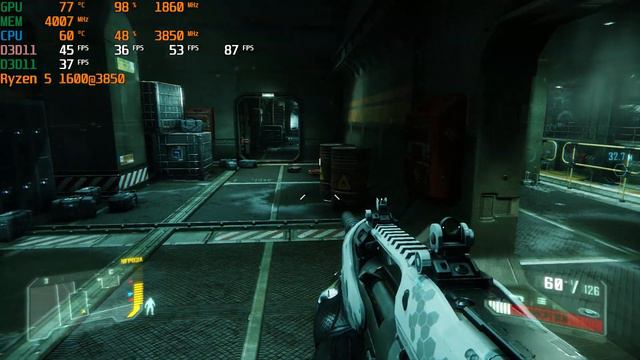 Ryzen 5 1600@3850 / GTX 1060 6G perfomance test in Crysis 3 смотреть онлайн