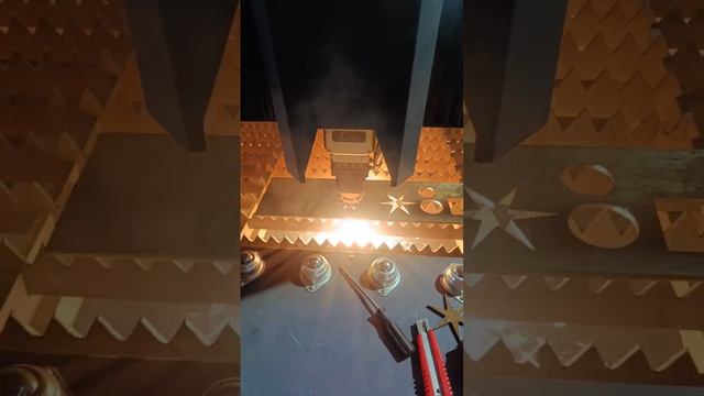 Резка металла на оптоволоконном лазерном станке STL-1560FP/6000 Raycus во время ПНР смотреть онлайн