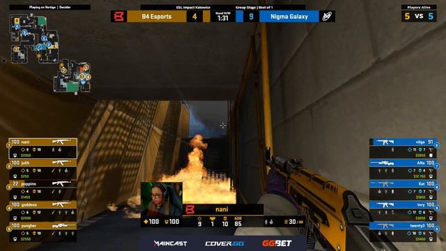Nigma Galaxy vs B4 fe | Map 1 Vertigo | ESL Impact Katowice 2023 смотреть онлайн