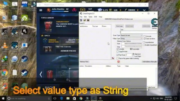 CHEAT ENGINE TO HACK MODERN COMBAT 5