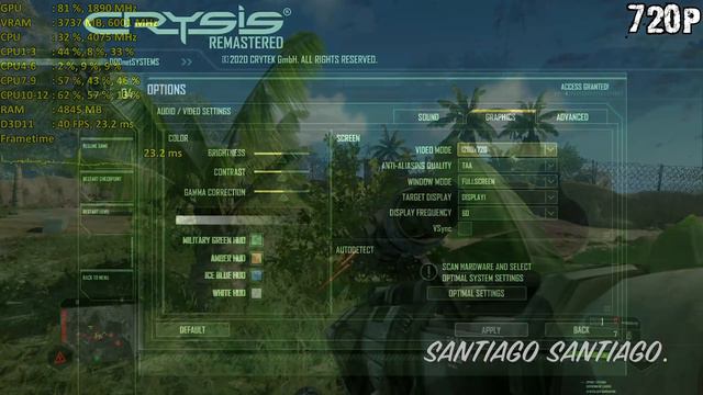 GTX 1650 SUPER | Crysis Remastered | 1080p 900p 720p 1440p | Full Game смотреть онлайн